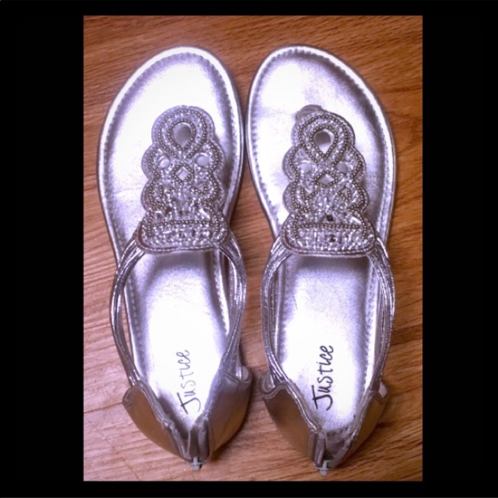 Silver sandals